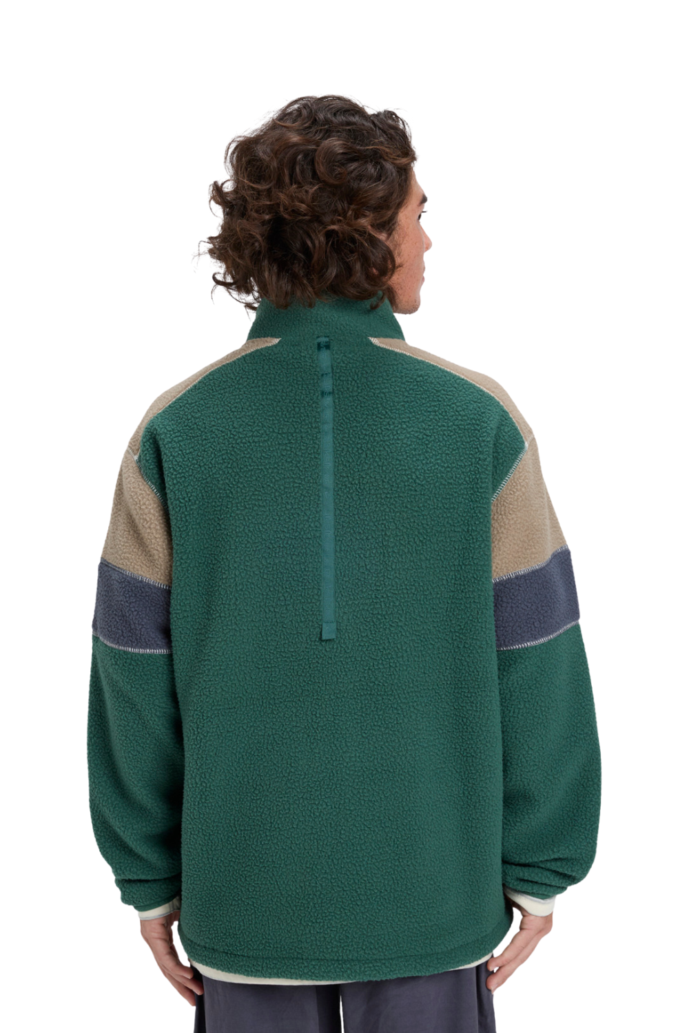 Quiksilver Mens Clean Coast Block Full Zip Fleece Trekking Green