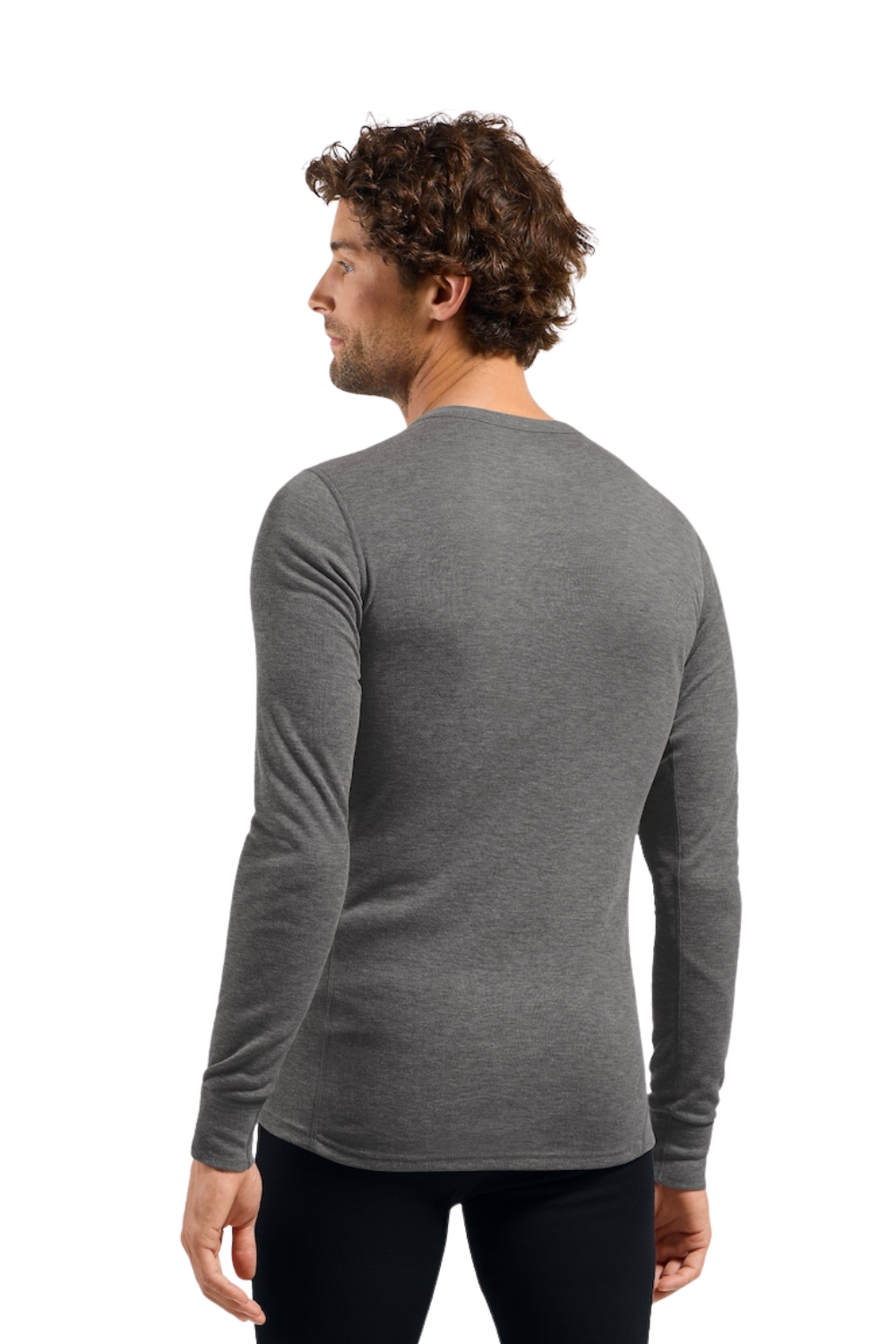 Odlo Active Warm Mens Base Layer Top Steel Grey Melange