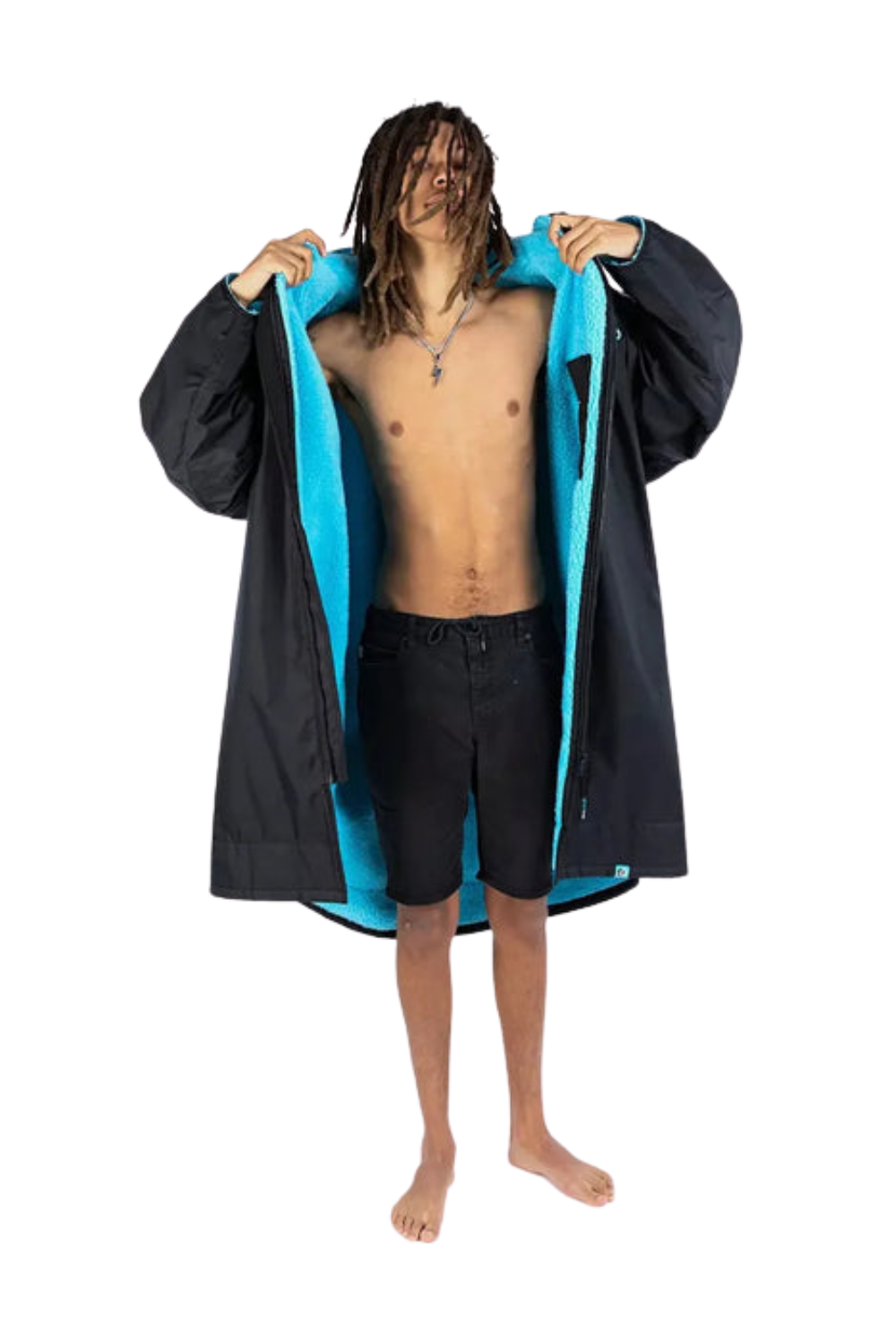Dryrobe Adults Advance Long Sleeve Changing Robe Black/Blue