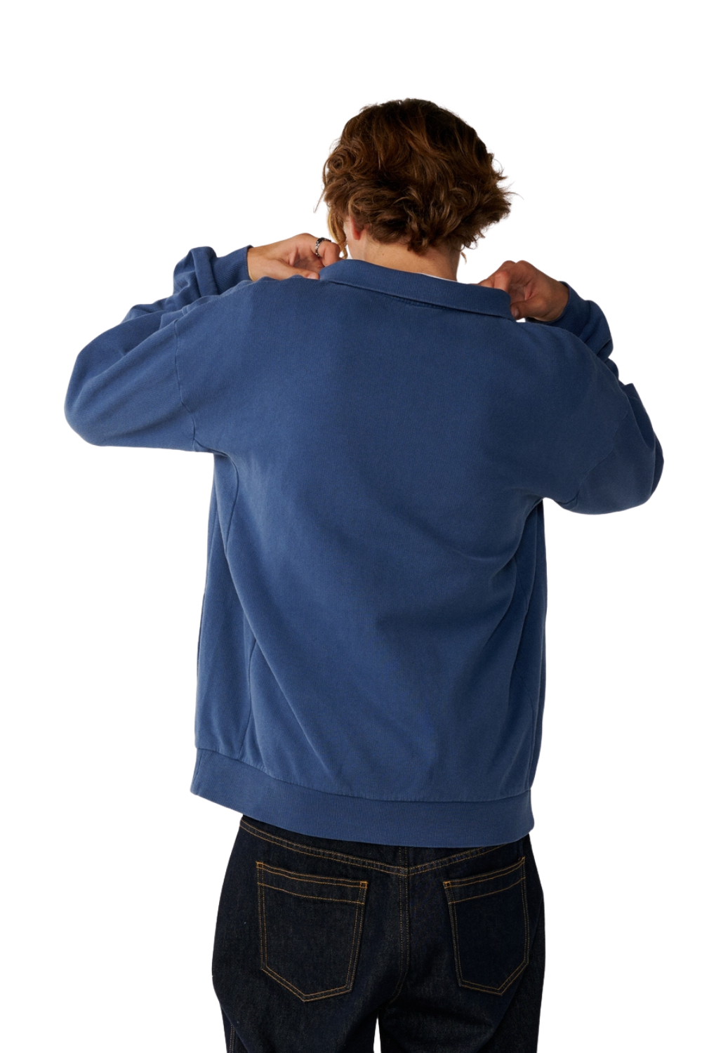 Rip Curl Premium Surf 1/4 Zip Crew Light Navy
