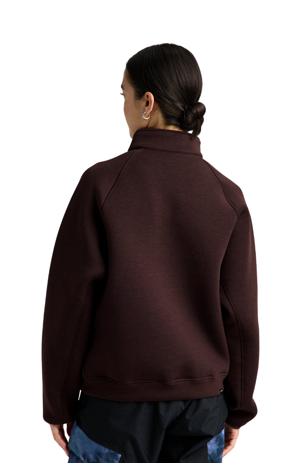Burton Spacecloud Womens 1/4 Zip Top Bear Hug Brown Heather