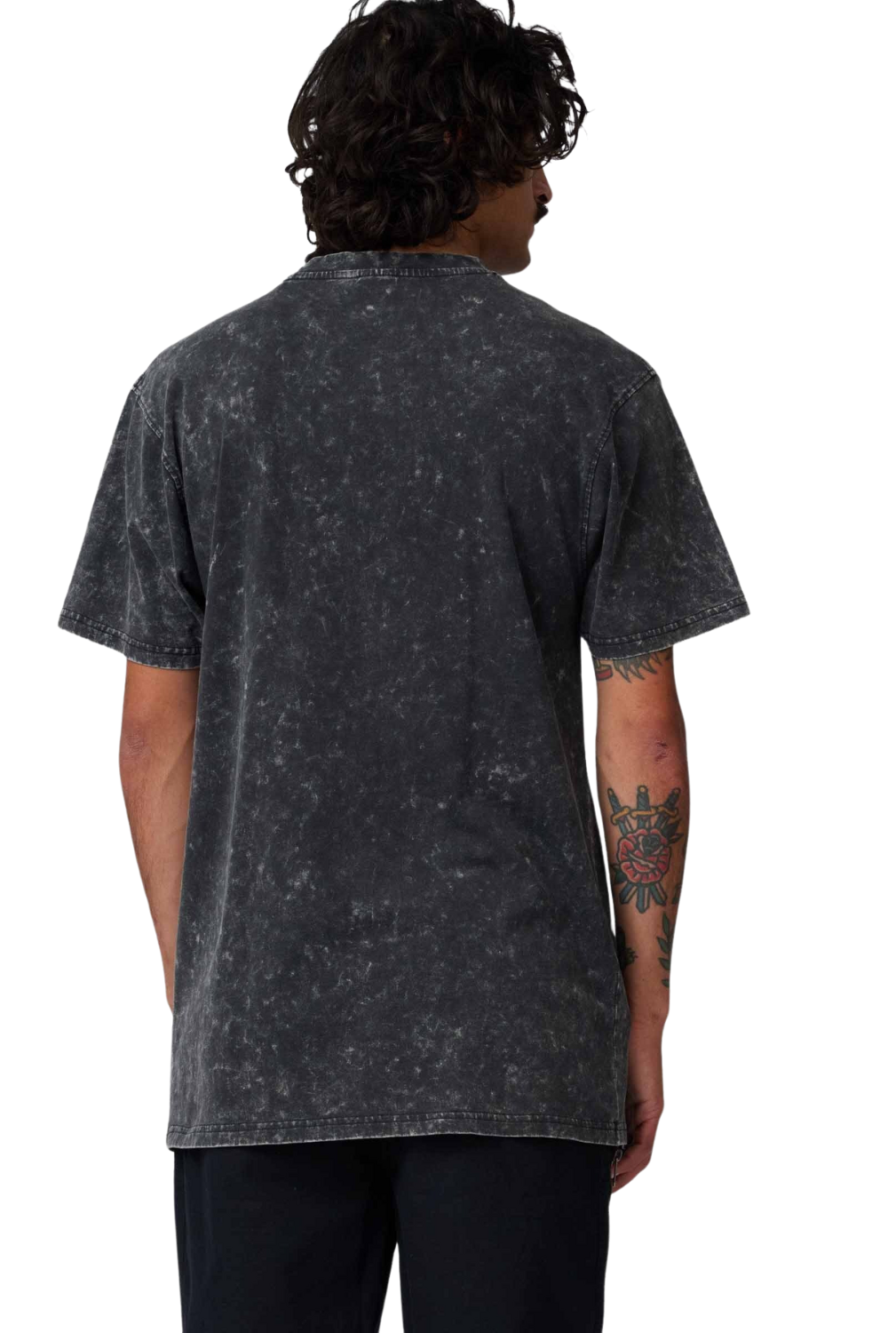 Santa Cruz Out Of Time Mens T-Shirt Black Acid Wash