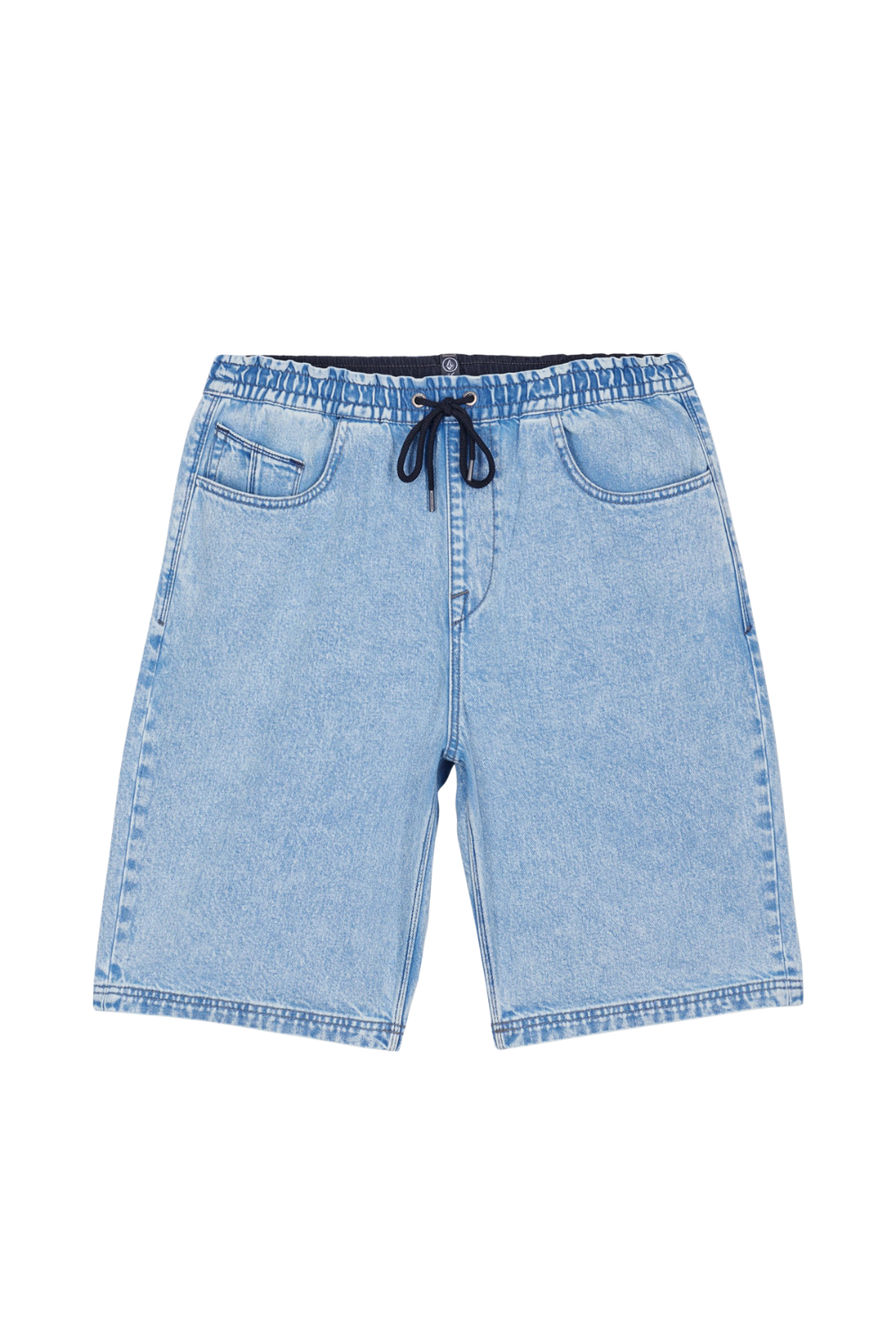Volcom Freazy Denim Mens Elasticated Waist 22" Shorts Pale Aqua