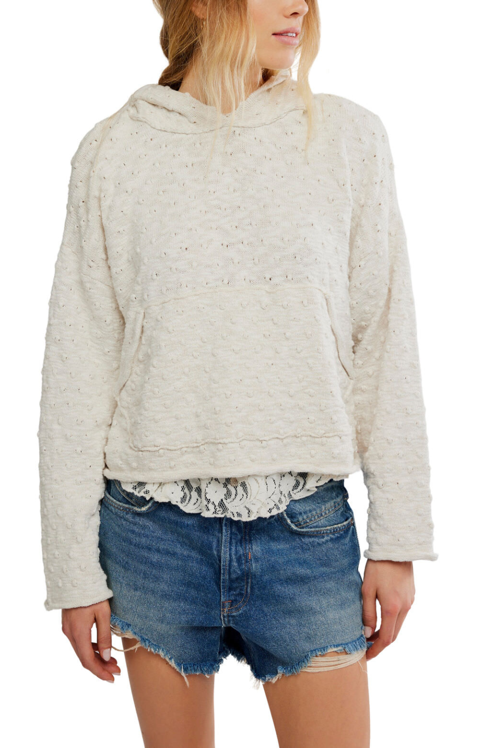Free People Lake Side Hoodie Marshmallow