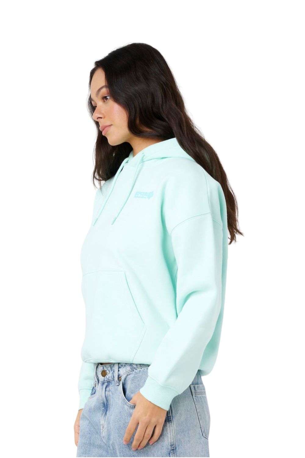 Rip Curl Surf Puff Heritage Womens Hoodie Light Blue