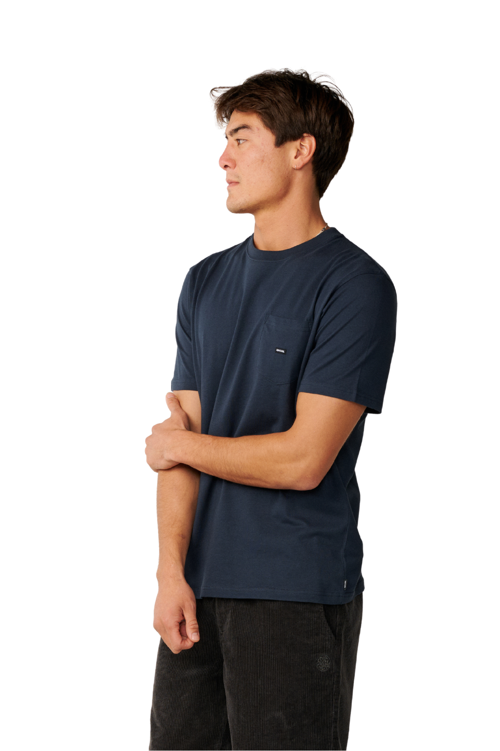 Rip Curl Pacific Rinse Mens Pocket T-Shirt Dark Navy
