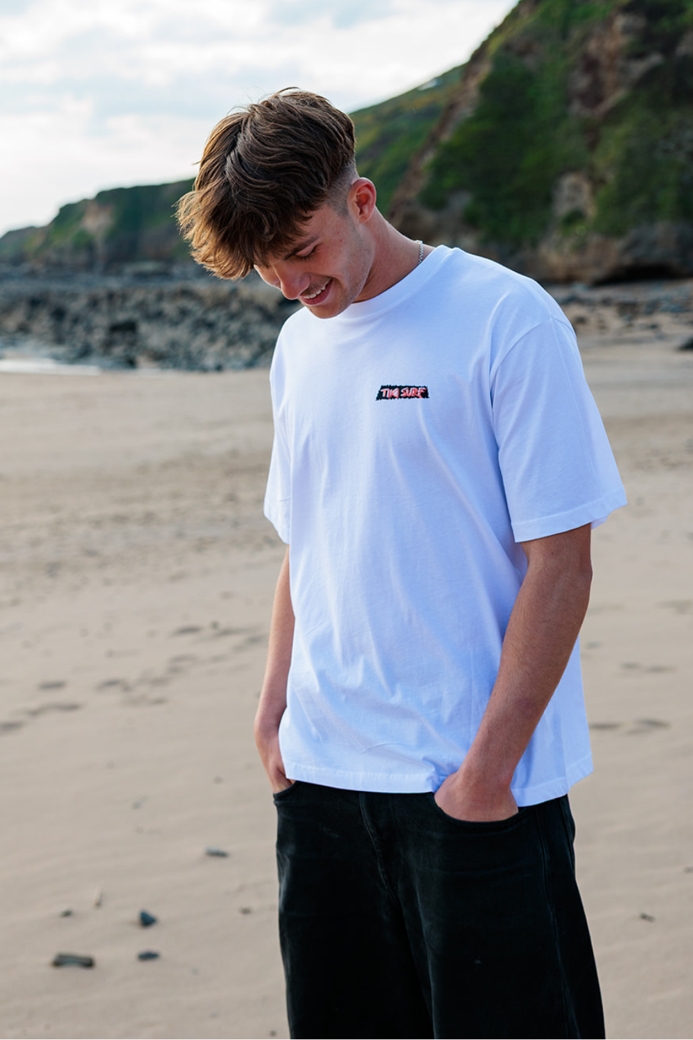 Tiki Carver Mens T-Shirt White