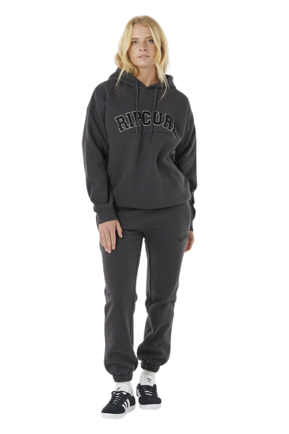 Rip Curl Varsity Hoodie Washed Black