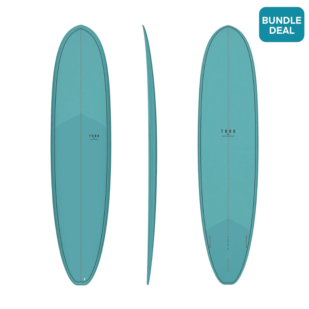 Torq TET Mod Fun V+ Surfboard in Pewter Blue
