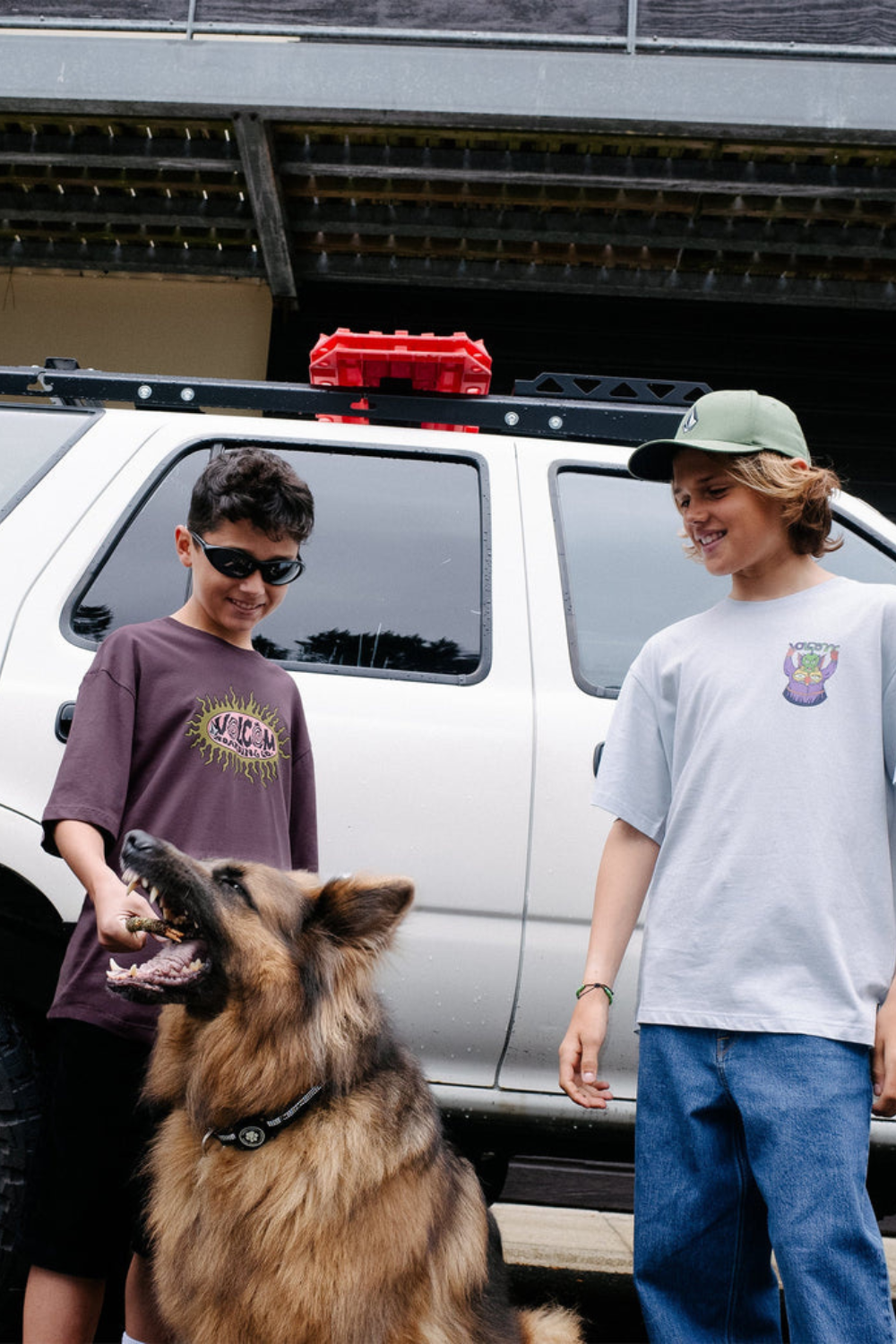 Volcom Ben Sanaire 1 Kids T-Shirt Light Blue Acid