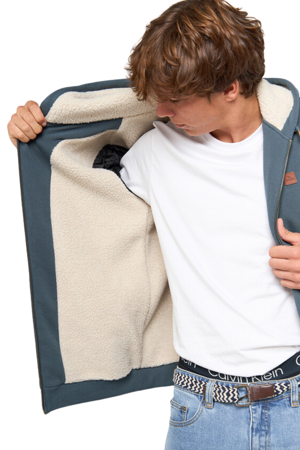 Rip Curl Icons Lined Zip Thru Hood Pine Night