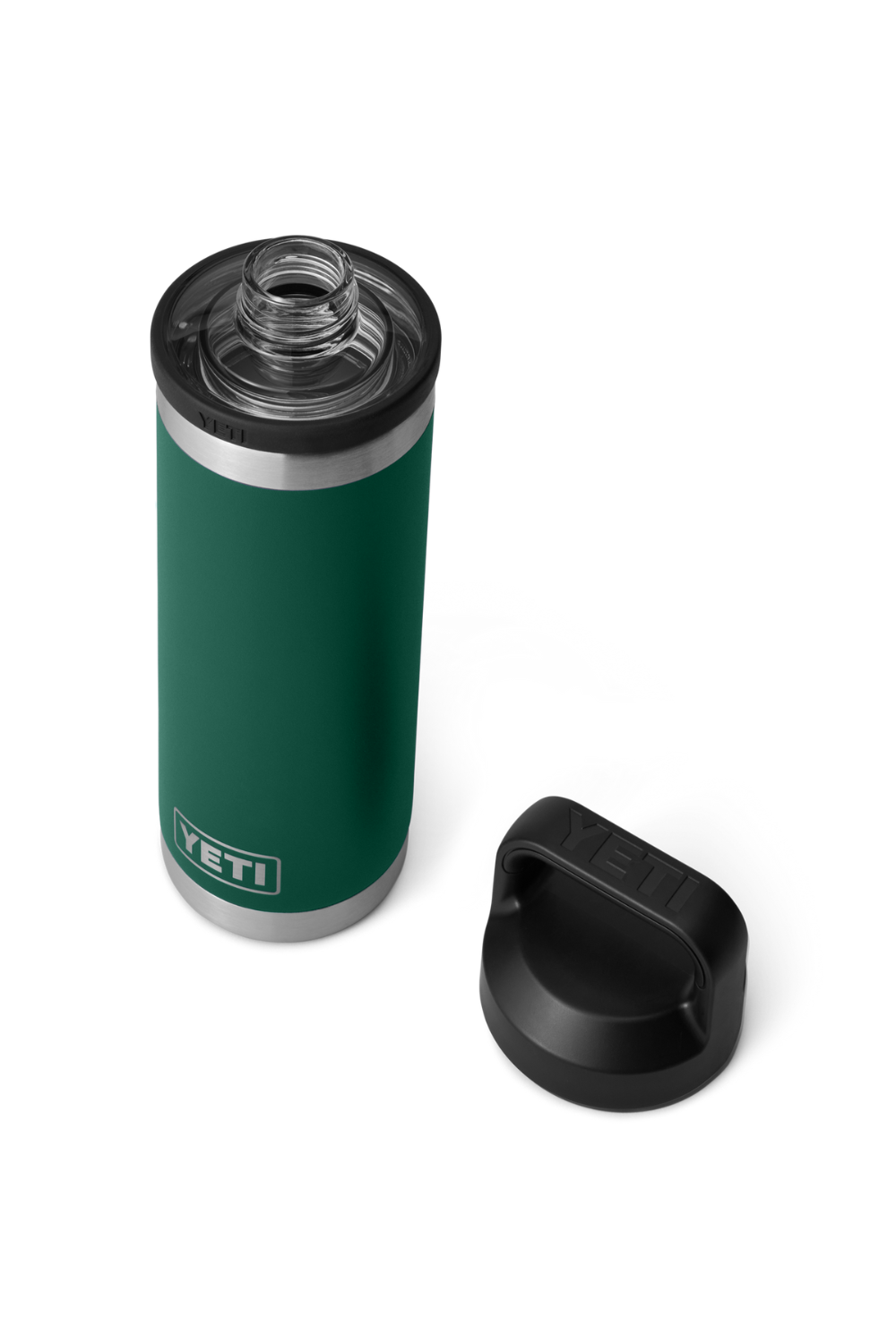 Yeti Rambler 18 Oz Bottle With Chug Cap Black Forest Green
