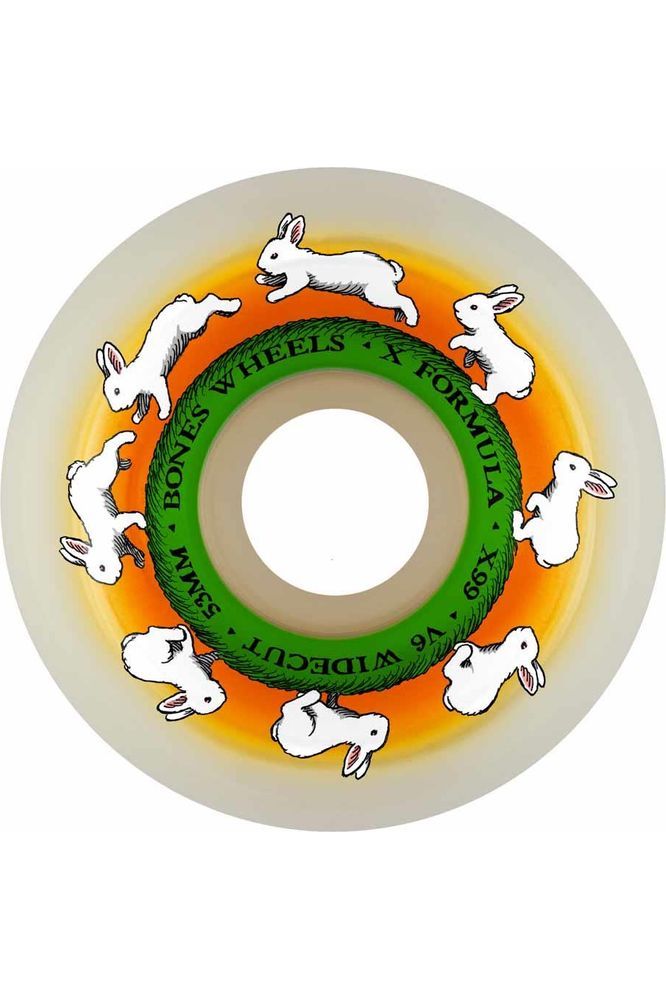 BONES Wheels X-Formula 'Runny Bunny' 53mm V6 Wide-Cut 99A Multi