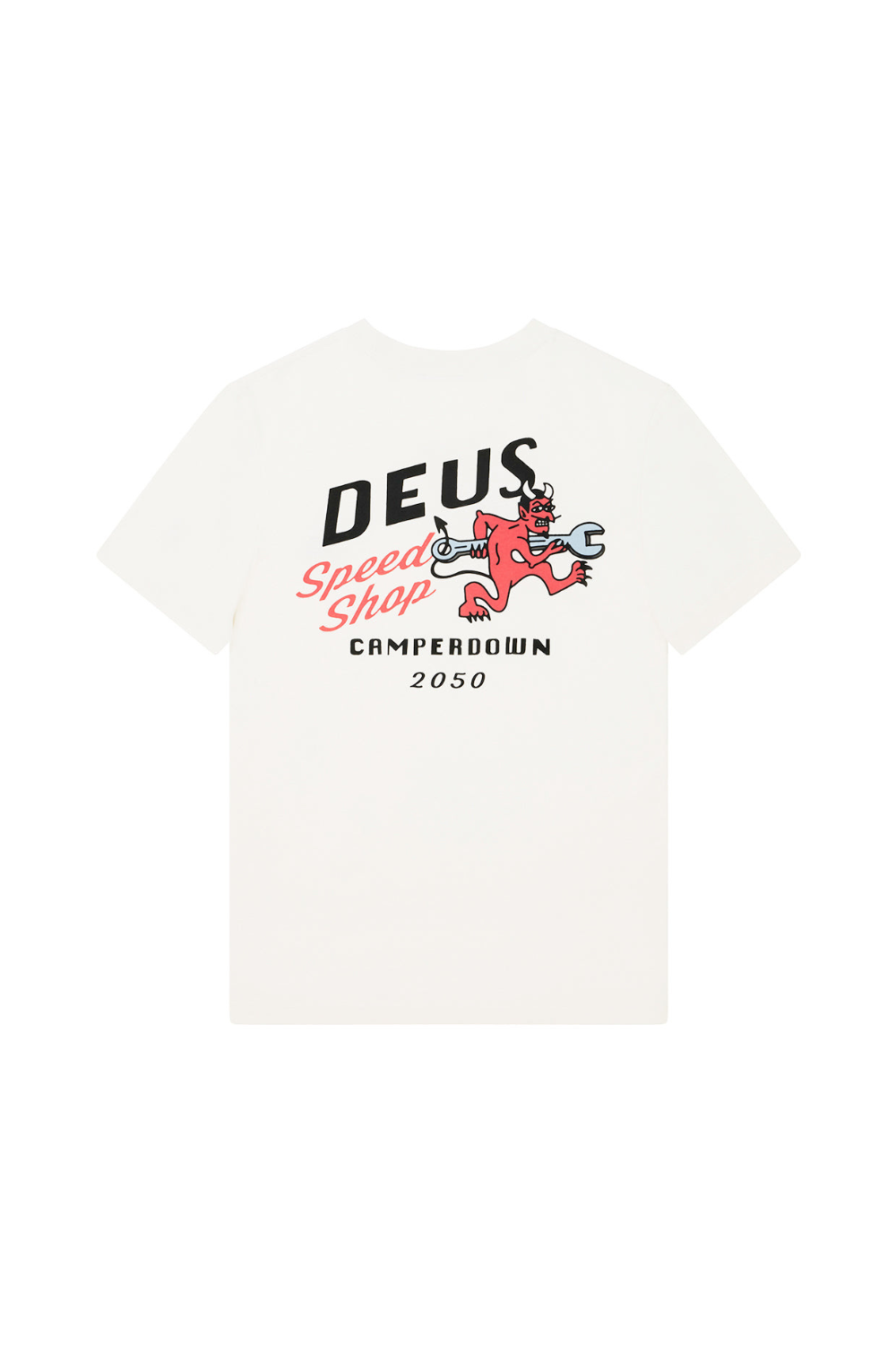 Deus Dogleg Mens T-Shirt Dirty White