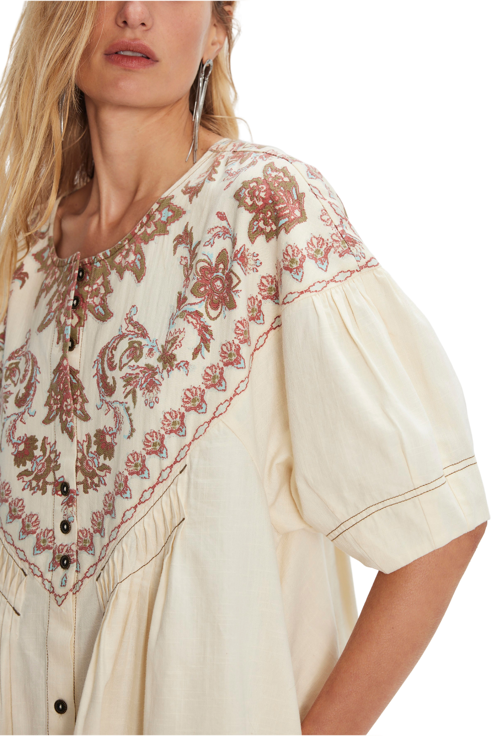 Free People Orson Mini Dress Ivory Combo