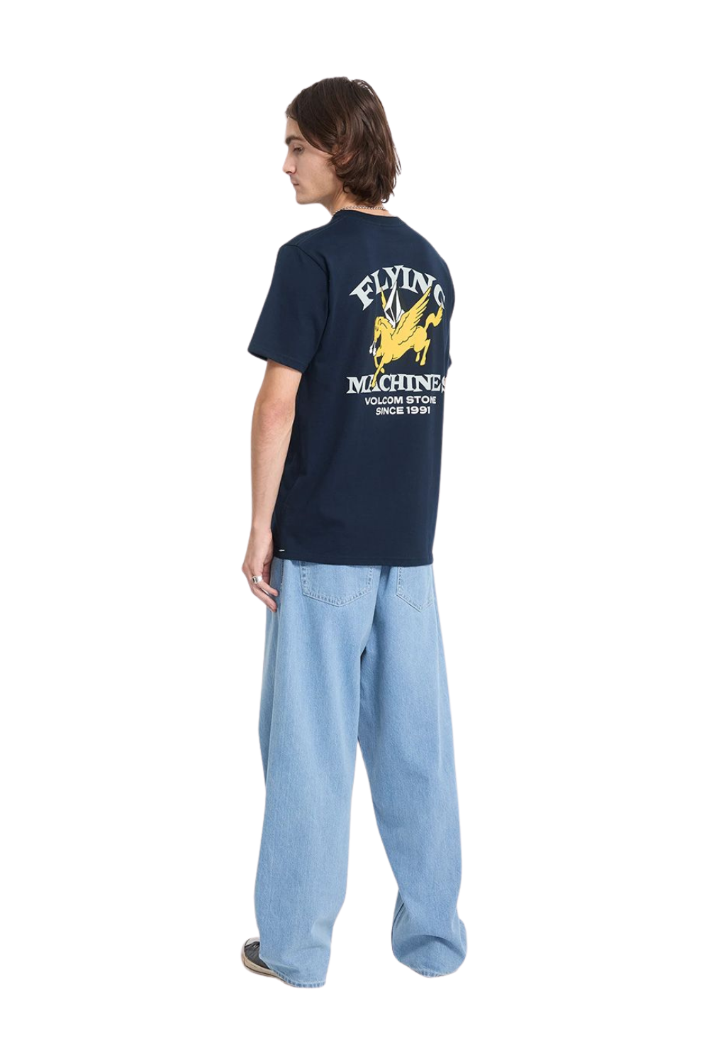 Volcom Flying Machine Mens T-Shirt Marine