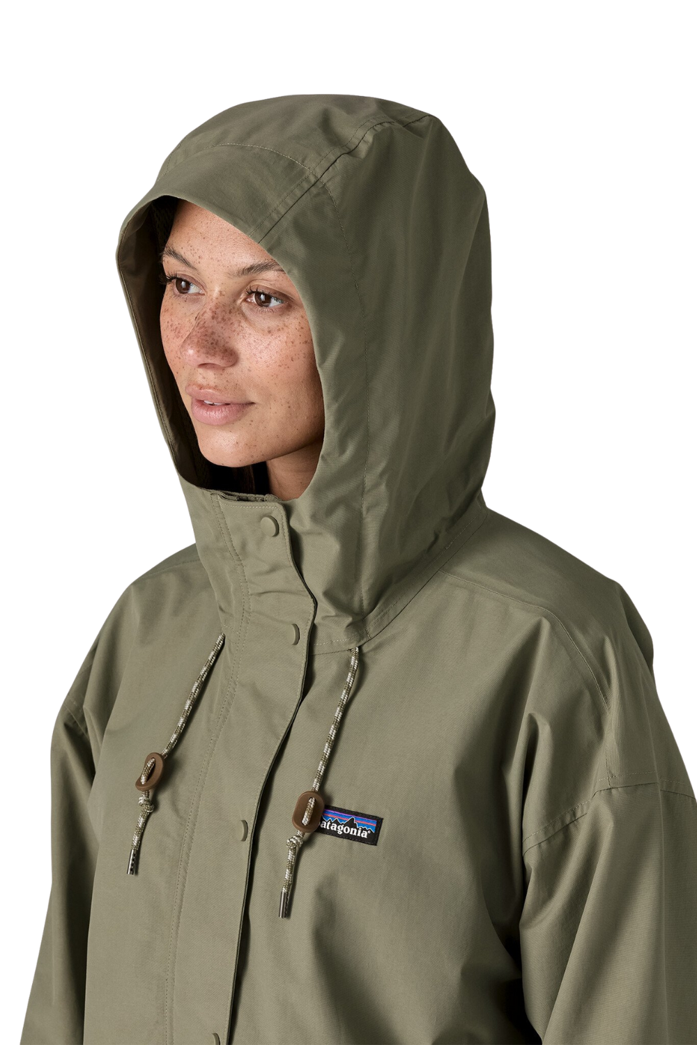 Patagonia Womens Outdoor Everyday Rain Jacket River Rock Green