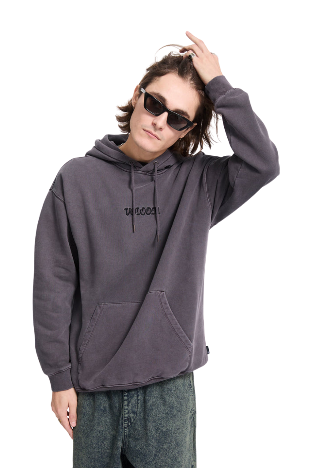 Volcom Big Stone Mens Hoodie Raisin