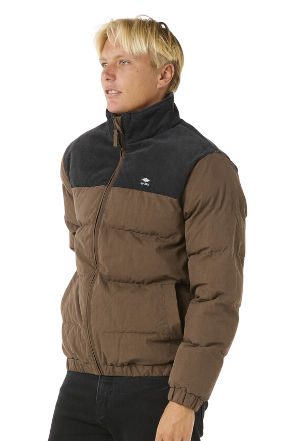 Rip Curl Fade Out Cord Puffer Jacket Chocolate