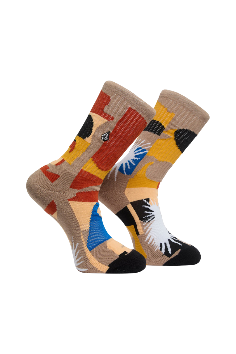 Volcom Carrau Print Mixer 3 Pack Crew Socks Multi