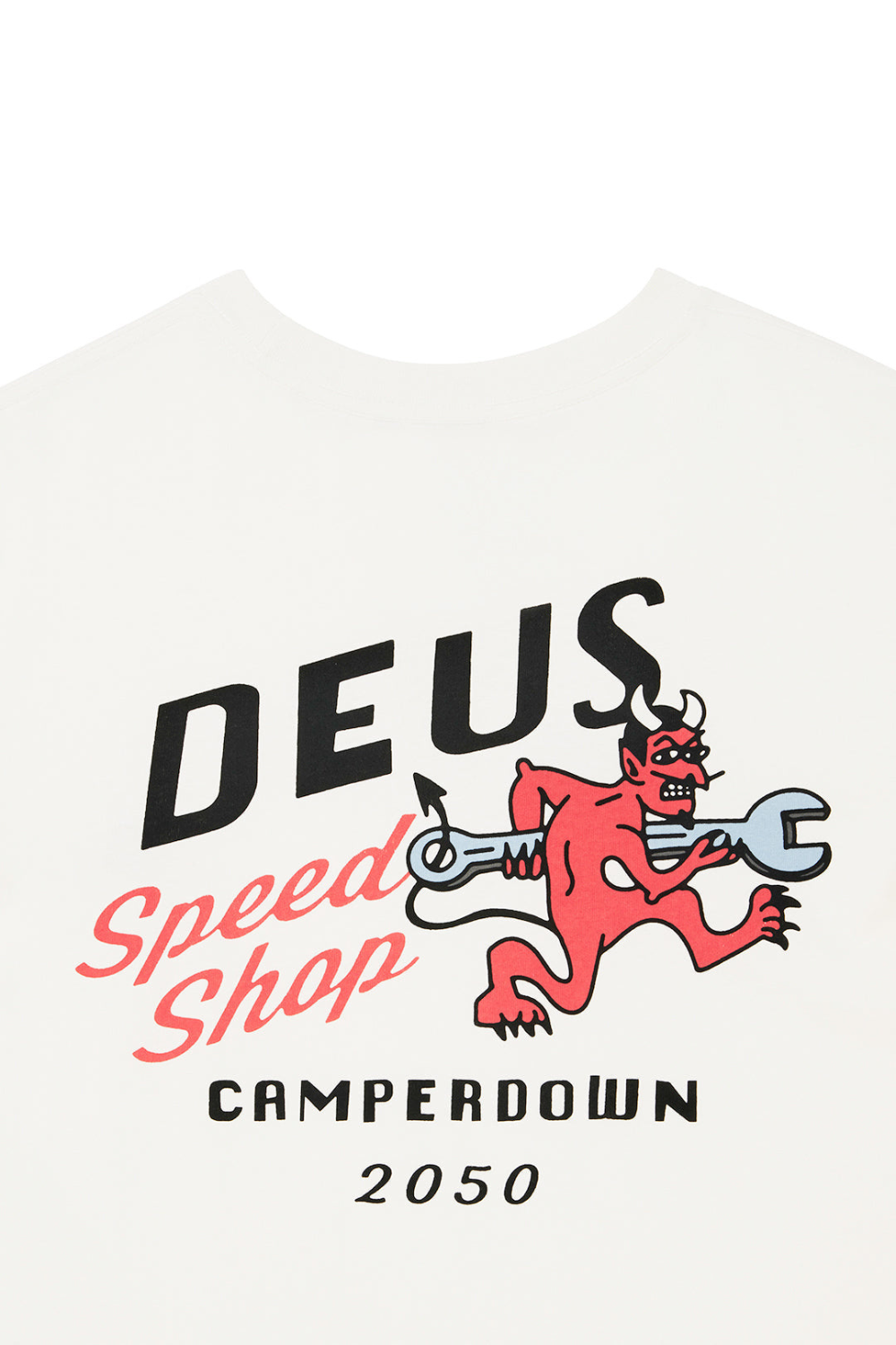 Deus Dogleg Mens T-Shirt Dirty White