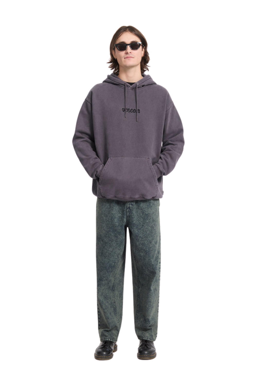 Volcom Big Stone Mens Hoodie Raisin