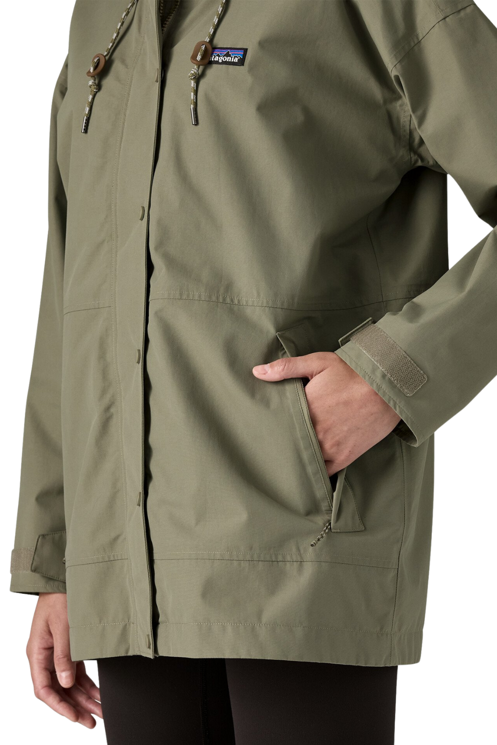 Patagonia Womens Outdoor Everyday Rain Jacket River Rock Green