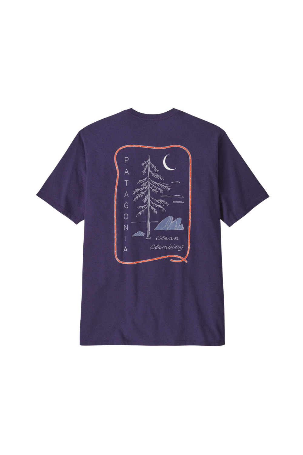 Patagonia Mens Clean Climb Roots Responsibili T-Shirt Plummet Purple