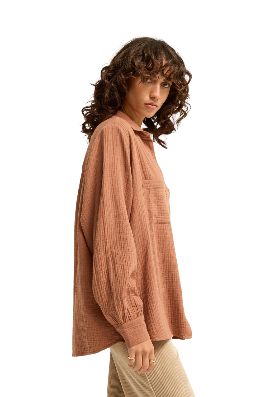 Billabong Swell Blouse Womens Shirt Brownstone