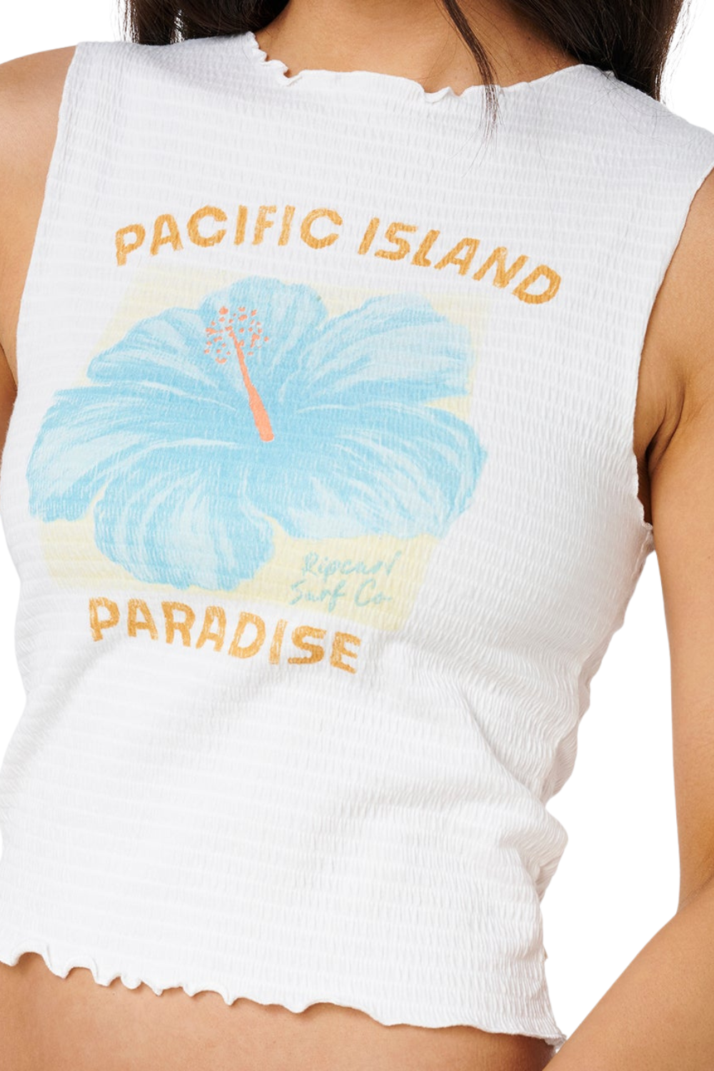 Rip Curl Topanga Canyon Shirred Womens Tank Top White