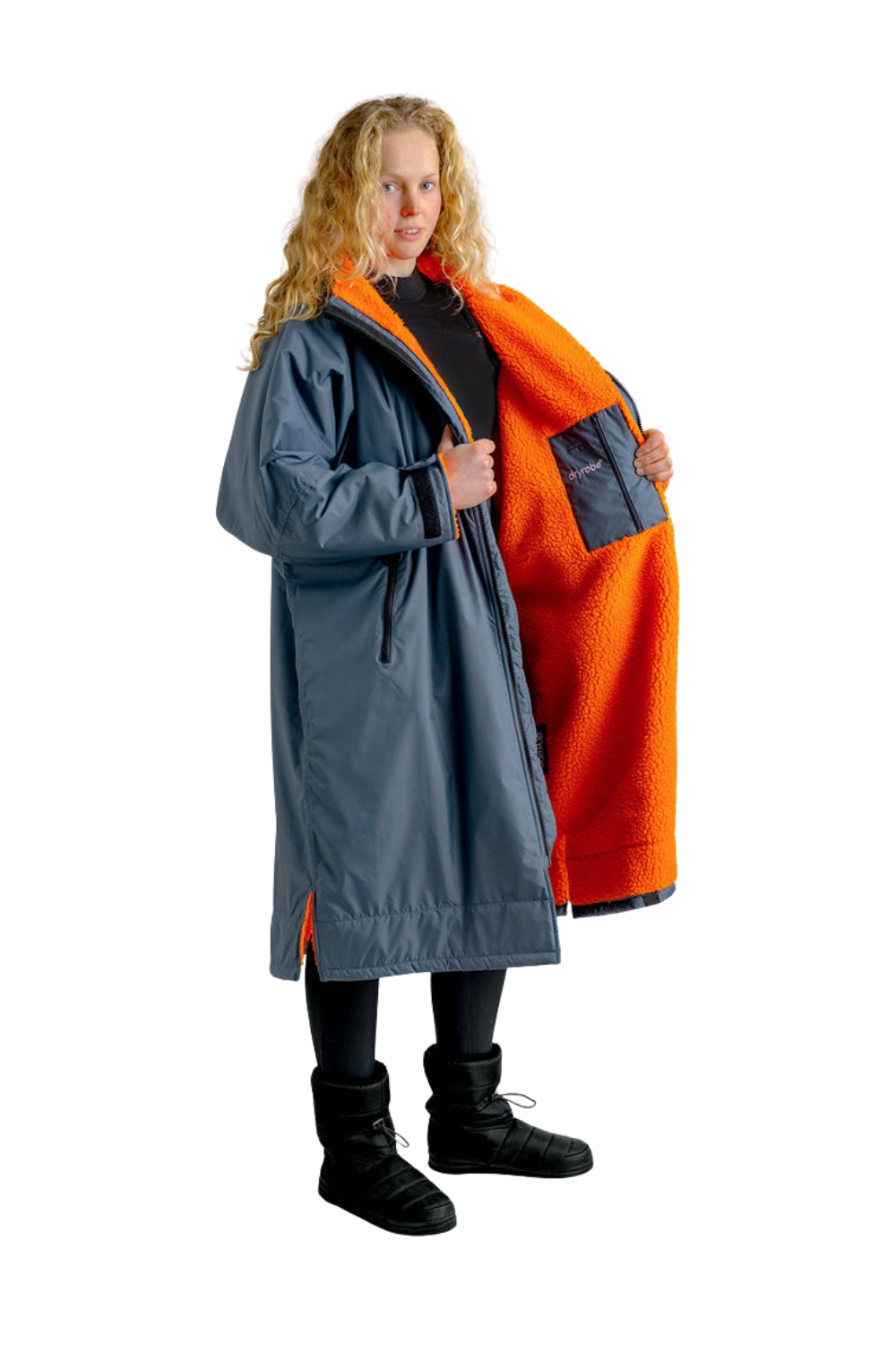 Dryrobe Advance Adult Long Sleeve Dark Grey Orange