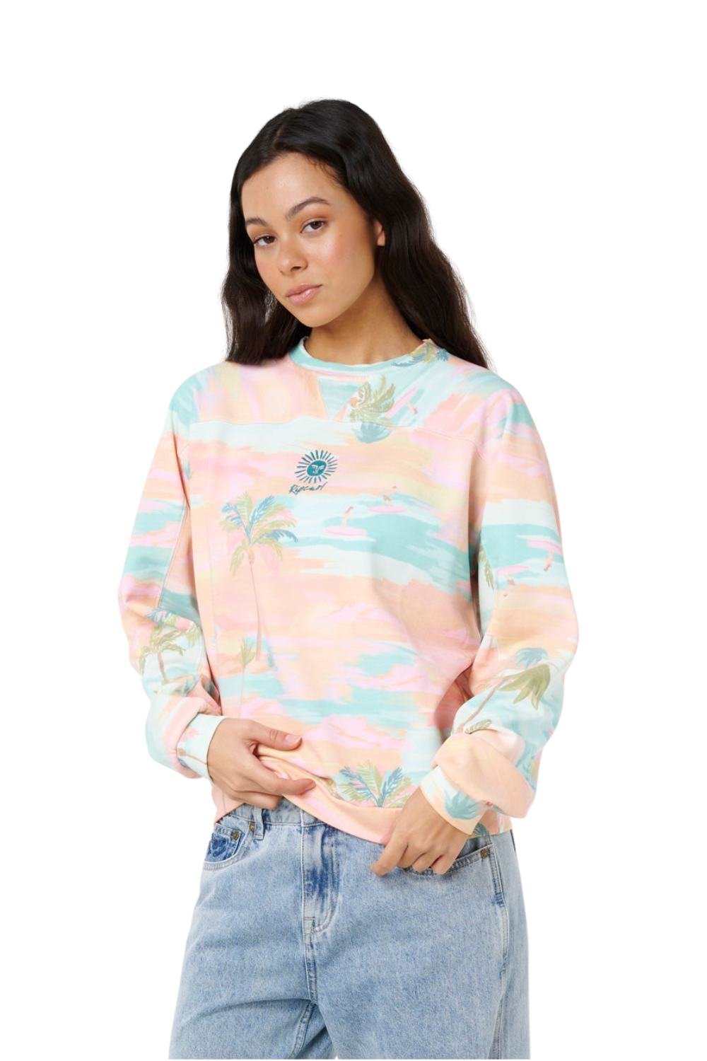 Rip Curl Catalina Island Womens Relaxed Crew Peach