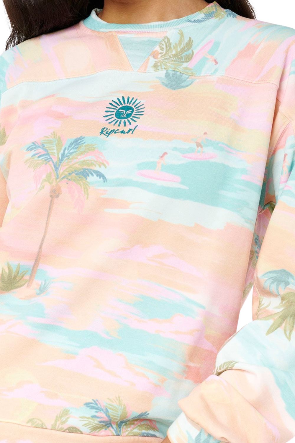 Rip Curl Catalina Island Womens Relaxed Crew Peach