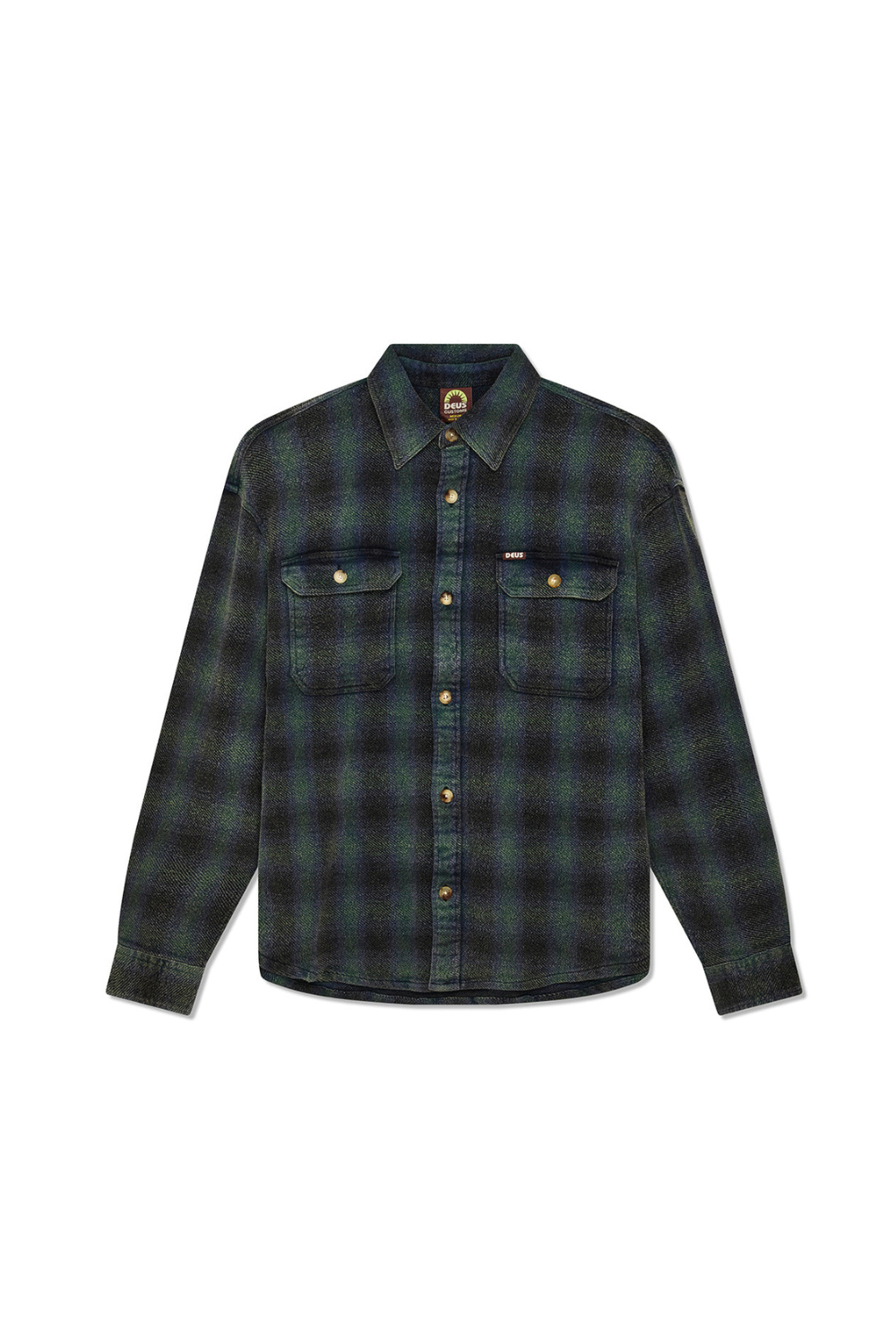 Deus Too Busy To Work Check Long Sleeve Shirt Black Check