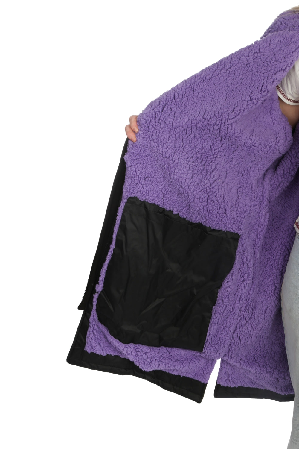 Tiki Tech Robe Black With Lilac Lining