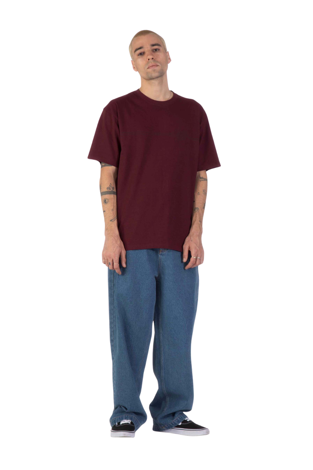 Santa Cruz Tonal Opus Dot Stripe Mens T-Shirt Dark Plum