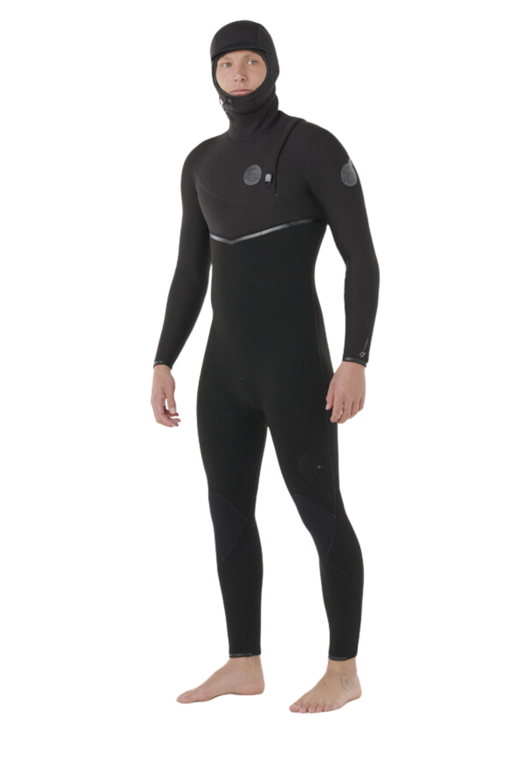 Rip Curl E Bomb 5/4mm Zip Free Hooded Wetsuit Black