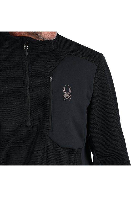 Spyder Mens Bandit Half Zip Fleece Black