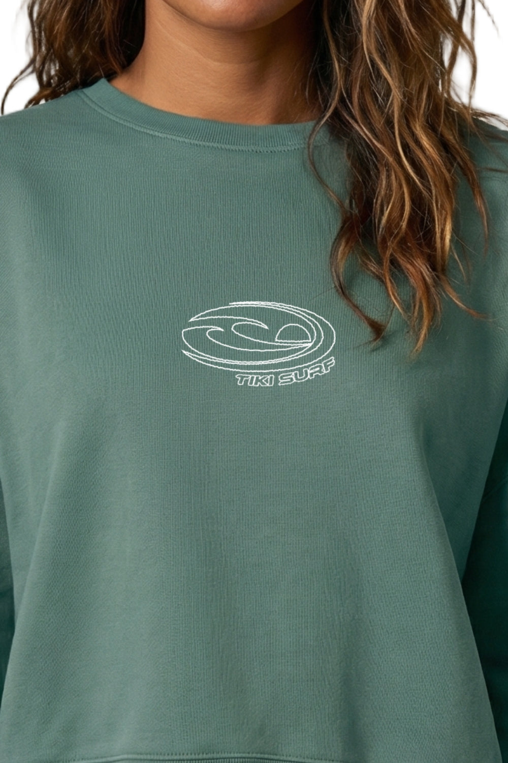 Tiki Last Wave Womens Sweatshirt Green Bay