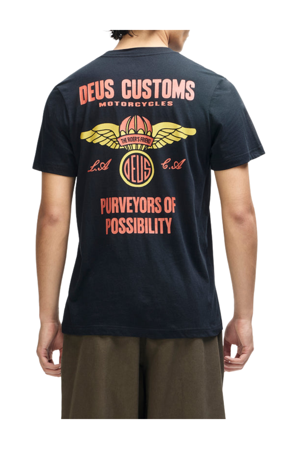 Deus Cutaway Mens T-Shirt Black