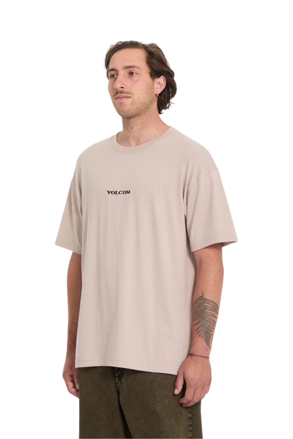 Volcom Stone Mens T-Shirt Bark Brown