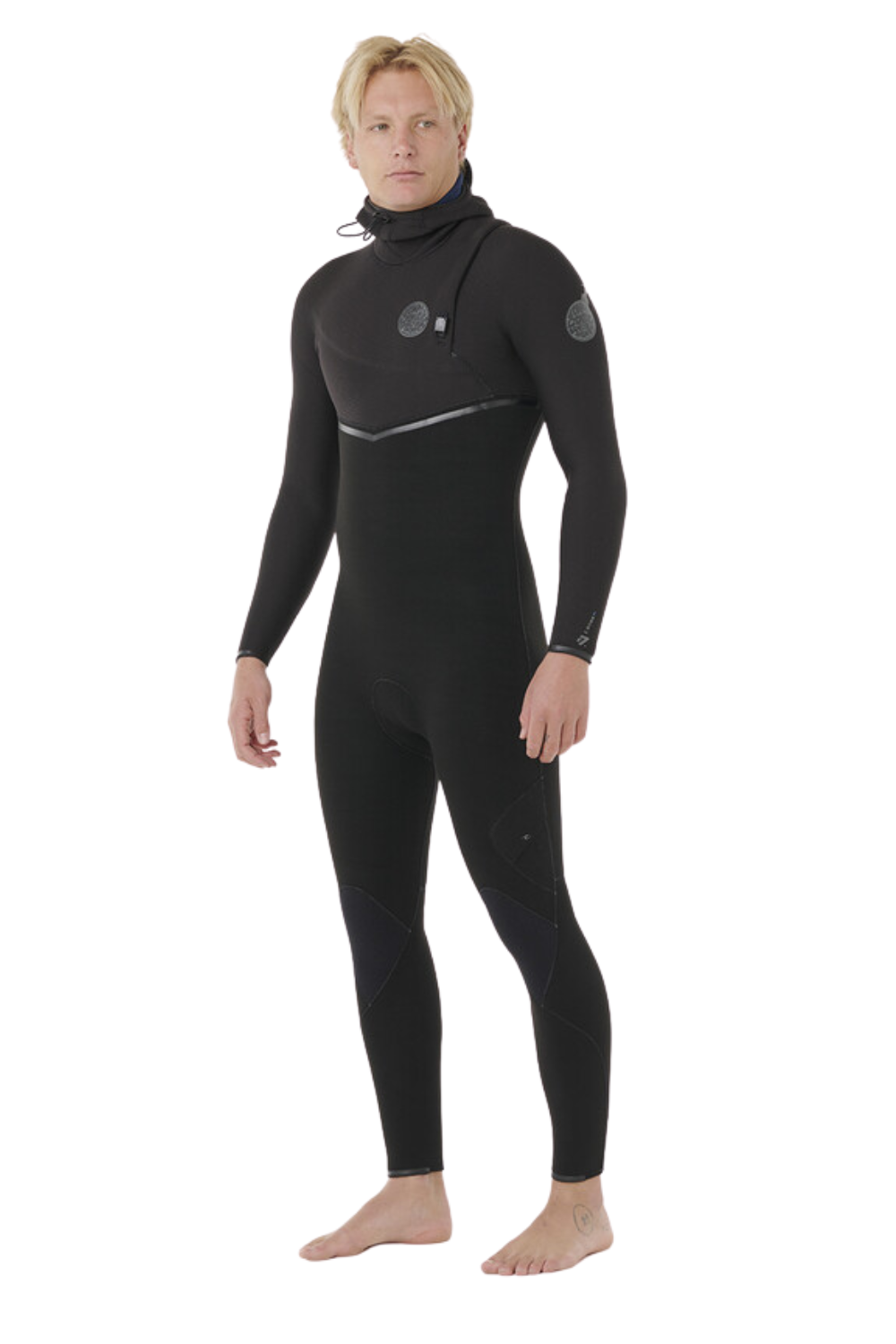 Rip Curl E Bomb 5/4mm Zip Free Hooded Wetsuit Black