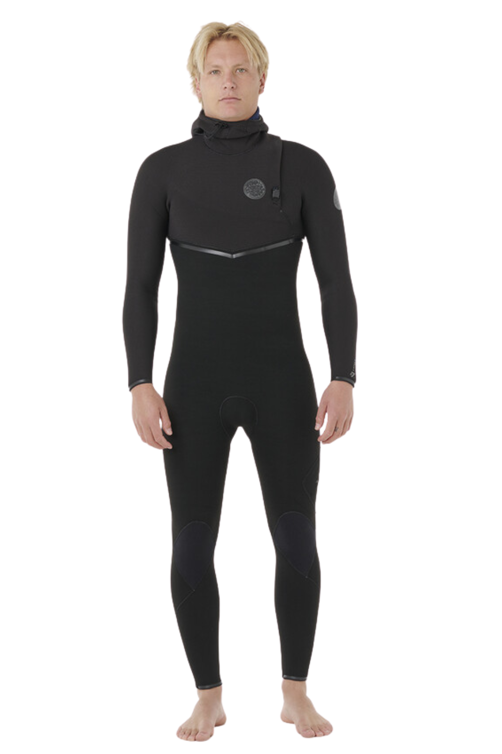 Rip Curl E Bomb 5/4mm Zip Free Hooded Wetsuit Black