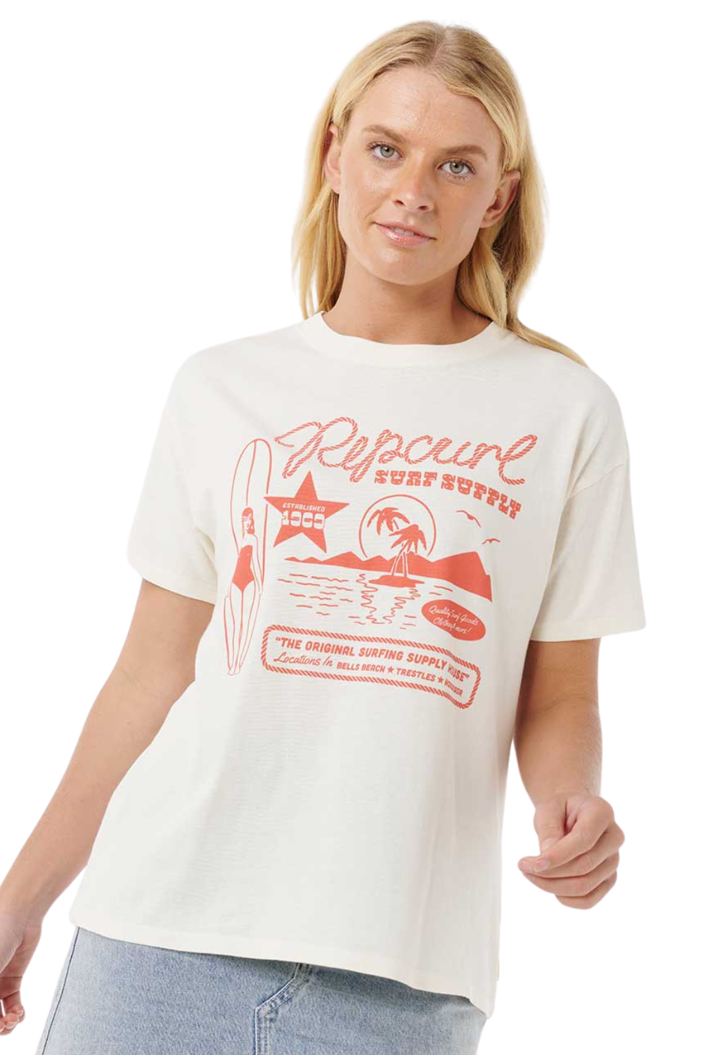 Rip Curl Surf Supply Relaxed T-Shirt Bone