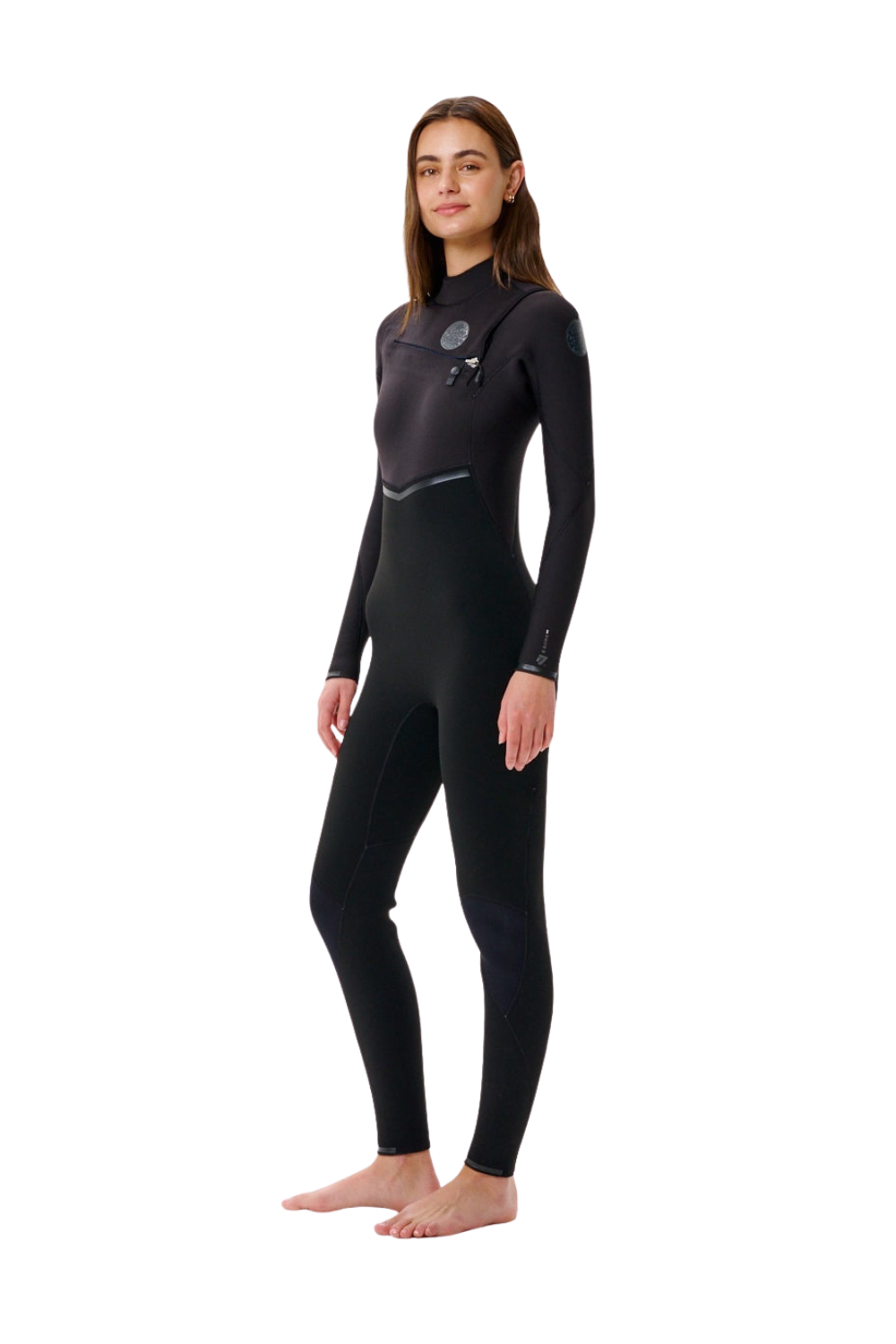 Rip Curl E-Bomb 4/3 Womens Chest Zip Wetsuit Black