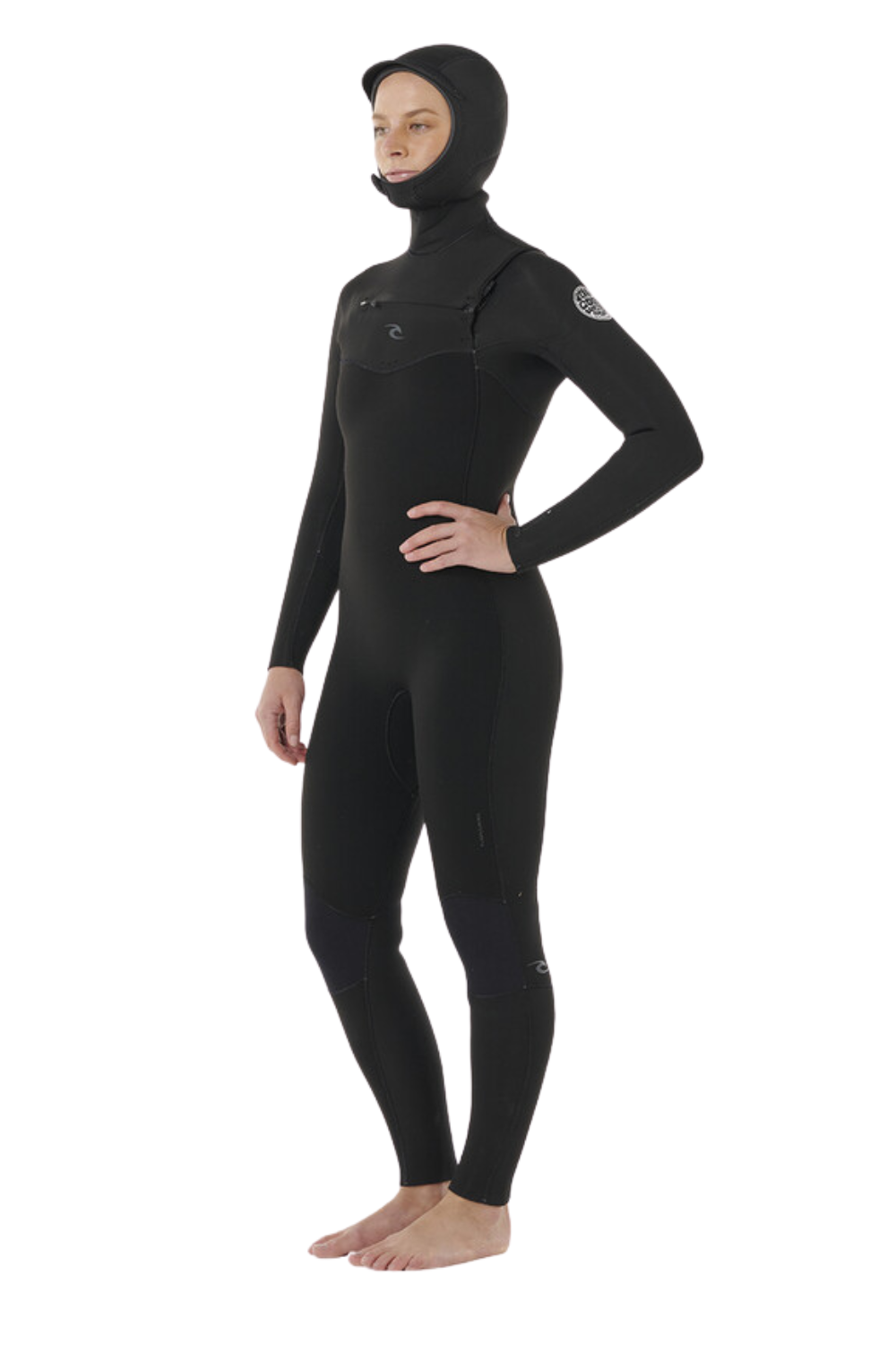 Rip Curl Womens Dawn Patrol 5/4mm Chest Zip Wetsuit Black