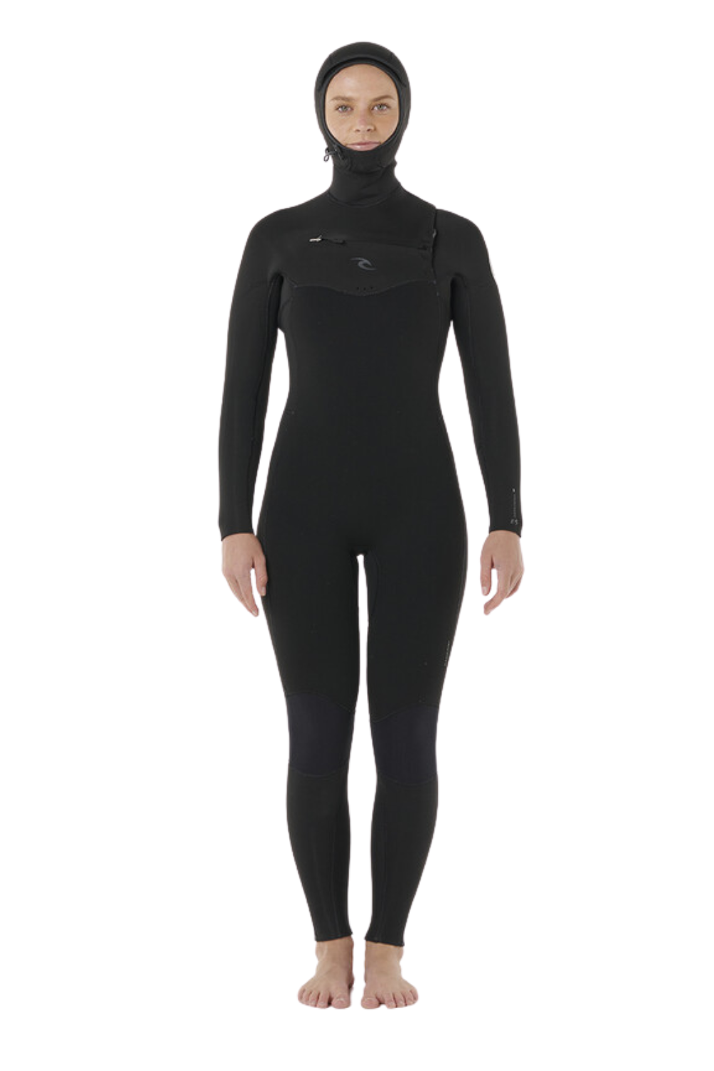 Rip Curl Womens Dawn Patrol 5/4mm Chest Zip Wetsuit Black