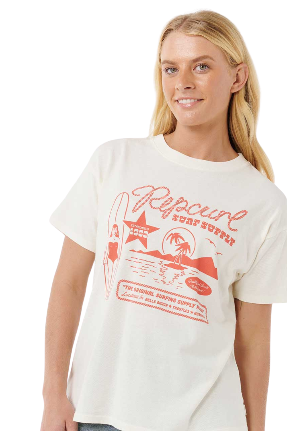 Rip Curl Surf Supply Relaxed T-Shirt Bone