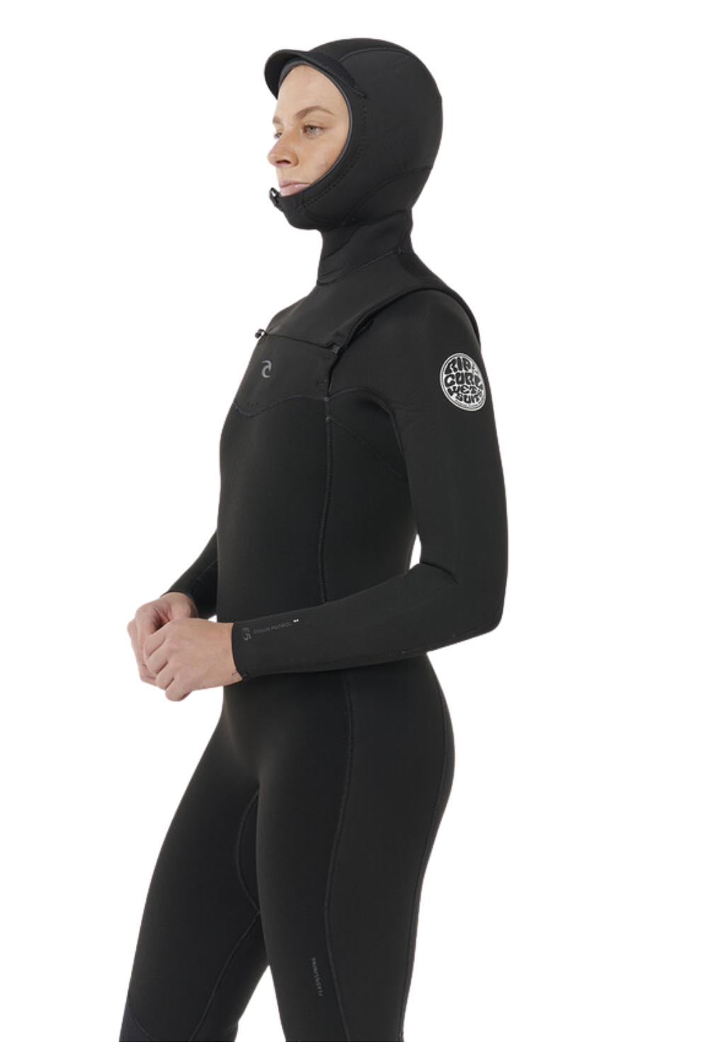 Rip Curl Womens Dawn Patrol 5/4mm Chest Zip Wetsuit Black