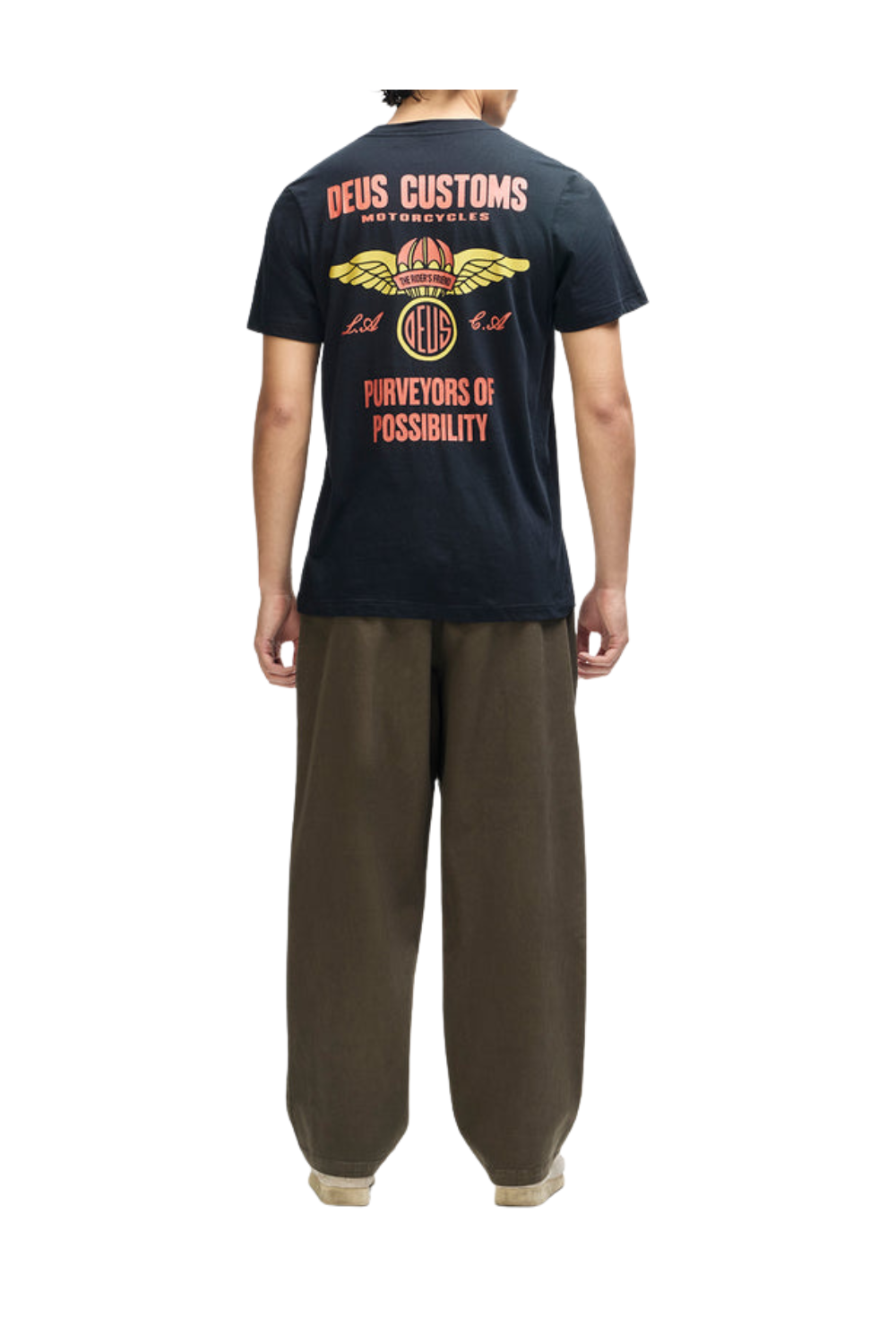 Deus Cutaway Mens T-Shirt Black